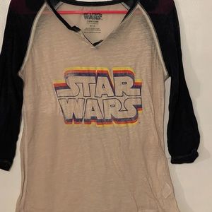 Star Wars Beige and Black Short Sleeve Tee